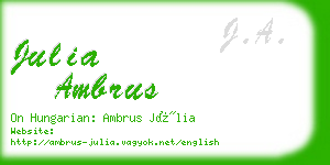 julia ambrus business card